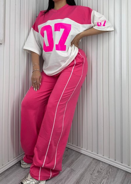 ست تی‌شرت و شلوار 07 صورتی