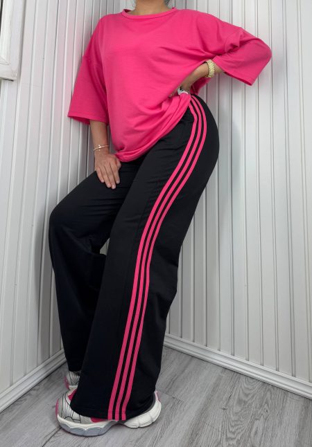 ست تی‌شرت و شلوار Adidas صورتی