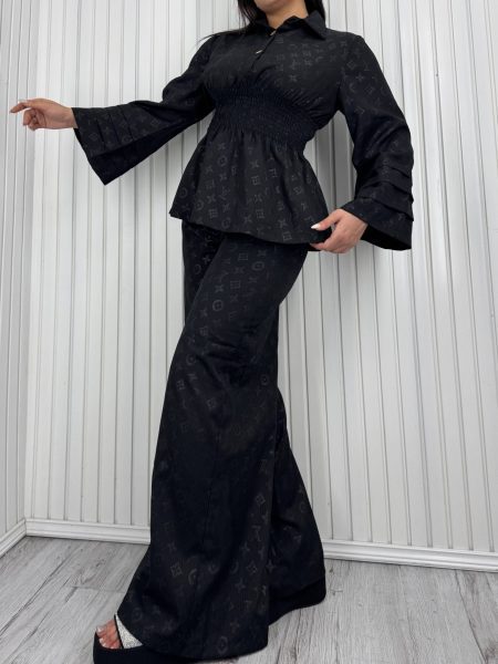 ست شلوار و مانتو کمرکشLV