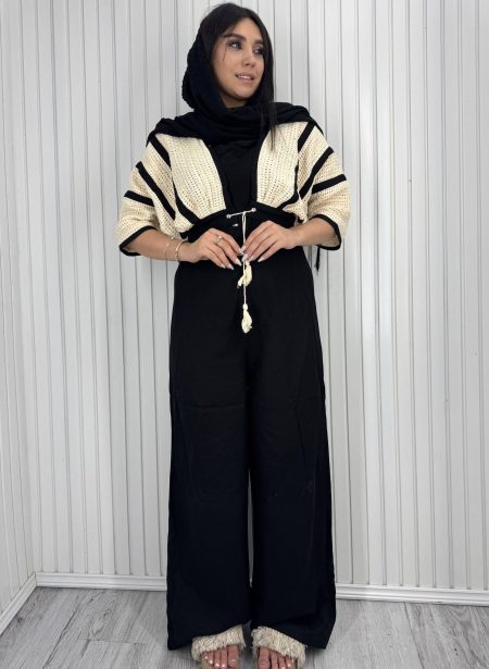 ست قلاب بافی بارلی مشکی