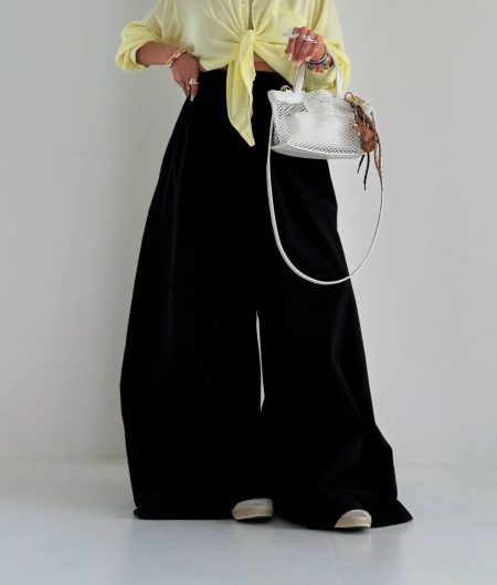 شلوار بگ ساده Seif مشکی