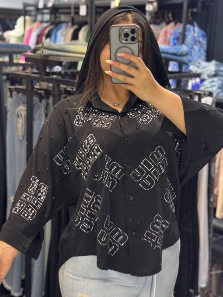 شومیز مرواریدی مشکی