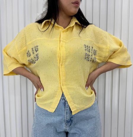 شومیز کنفی MIU MIU زرد