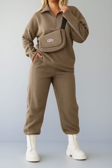 ست 3تیکه کیف‌دار روناک ALO قهوه‌ای