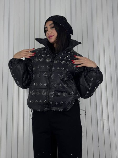 کاپشن نگینی LV مشکی