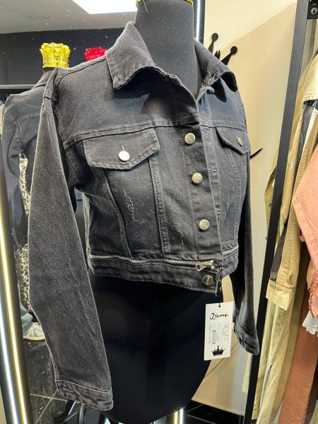 کت جین دخترانه زغالی