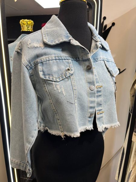 کت جین رنگ آبی