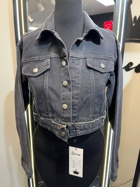 کت جین رنگ زغالی