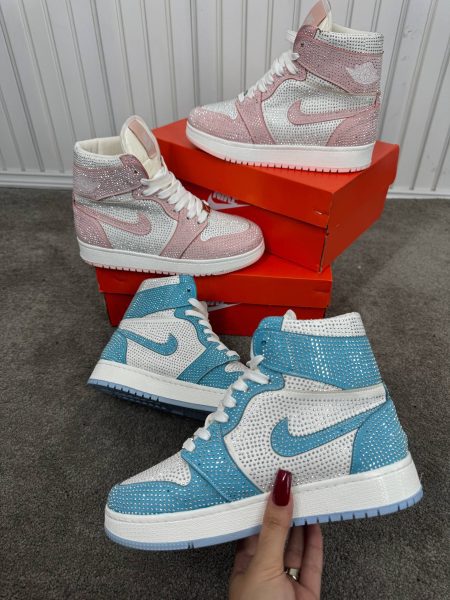 کتونی ساقدار نگینی NIKE آبی