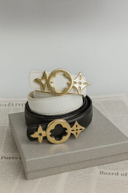 کمربند سفید مشکی