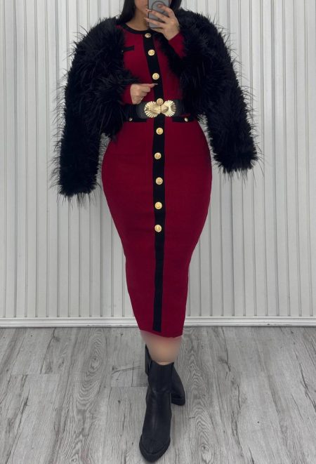 پیراهن رنگ زرشکی