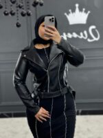 کت چرم کبریتی