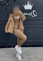 ست سه تیکه pink قهوه‌ای