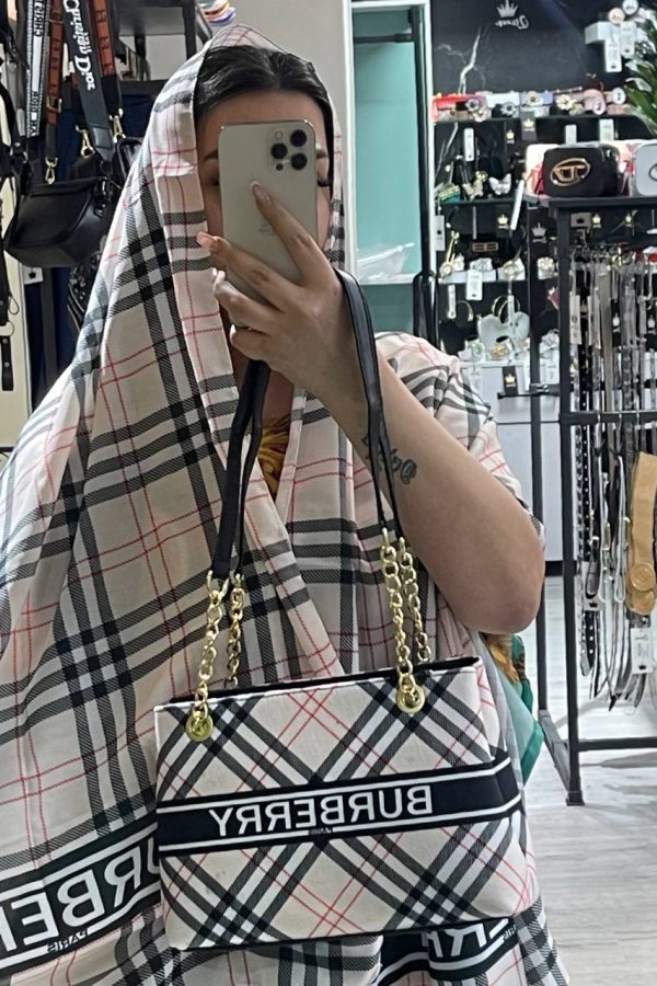 کیف شالدار 2 خانه burberry