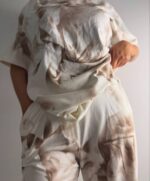 ست بلوز شلوار آبشاری قهوه‌ای