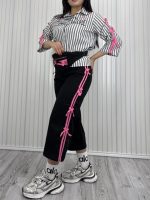 ست شومیز شلوار پاپیونی Romantic مشکی