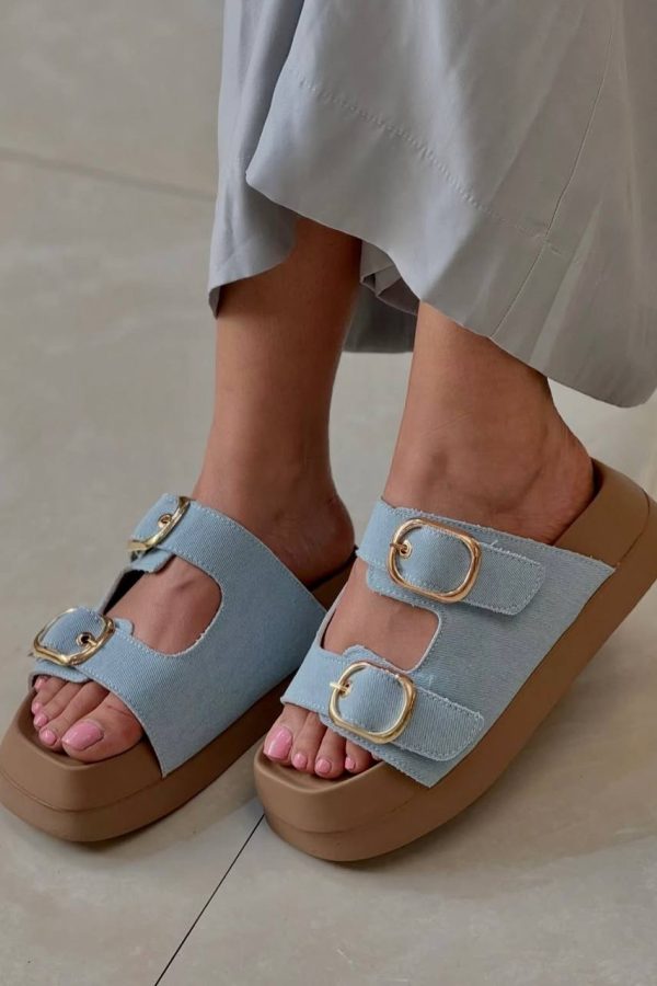 صندل 2سگک zara آبی