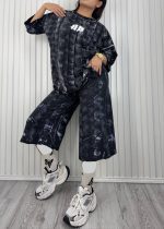تی‌شرت و شلوارک آبرنگی Balenciaga مشکی