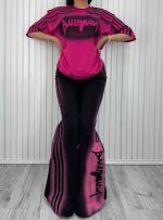 ست تی‌شرت و شلوار 3خطBalenciaga سرخابی