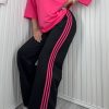 ست تی‌شرت و شلوار Adidas صورتی