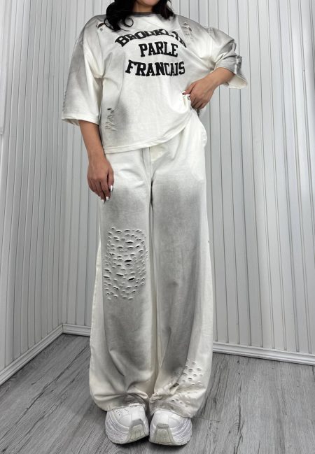 ست تی‌شرت و شلوار BROOKLYN سفید