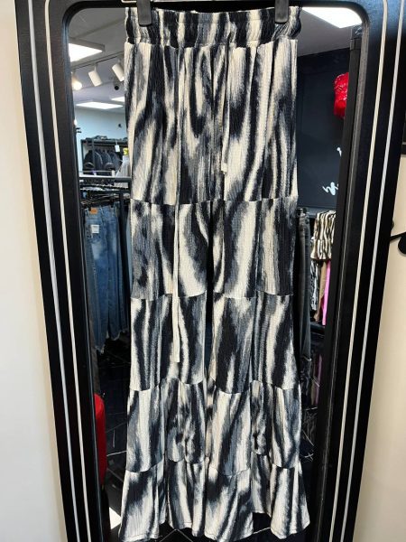 شلوار پلیسه دم پا طوسی