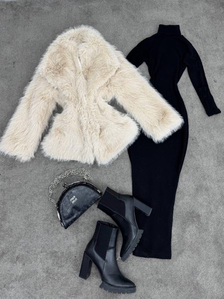 پالتو خز Aylin کرم روشن