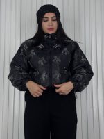 کاپشن نگین پاپیون مشکی