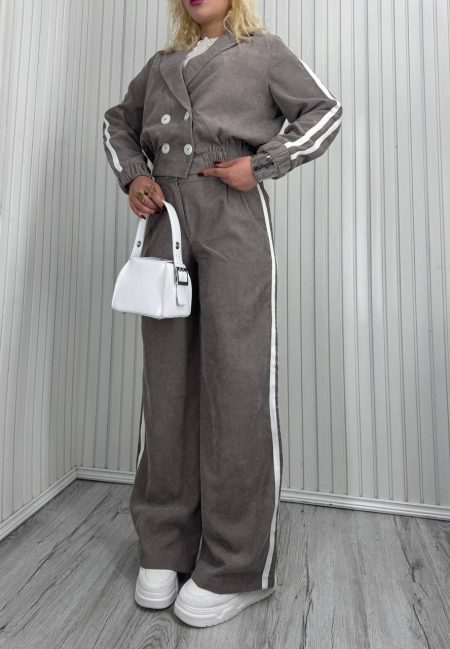 ست دخترانه طوسی