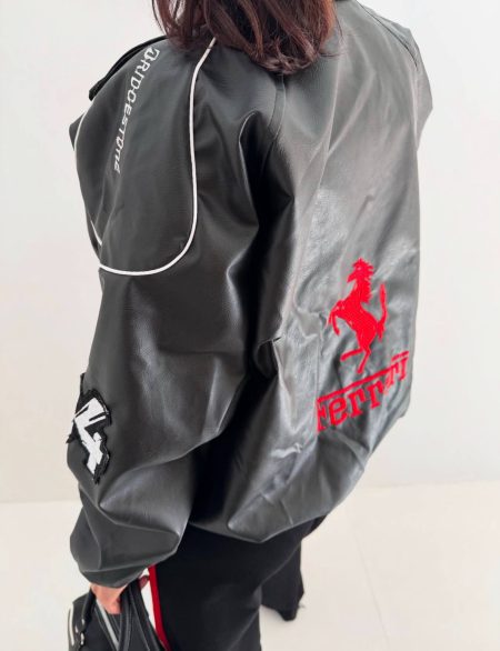 کاپشن چرم فراری